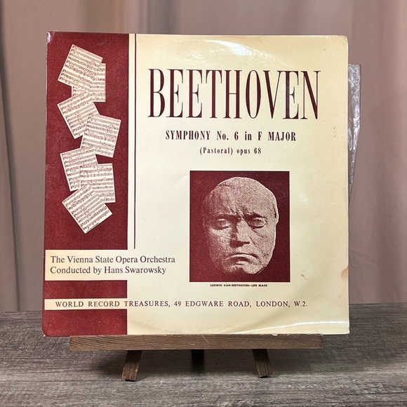Vintage Other - World Record Treasures Beethoven Symphony No. 6 in F Major Vinyl Record Playbook